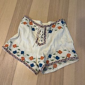 Free People Embroidered Shorts